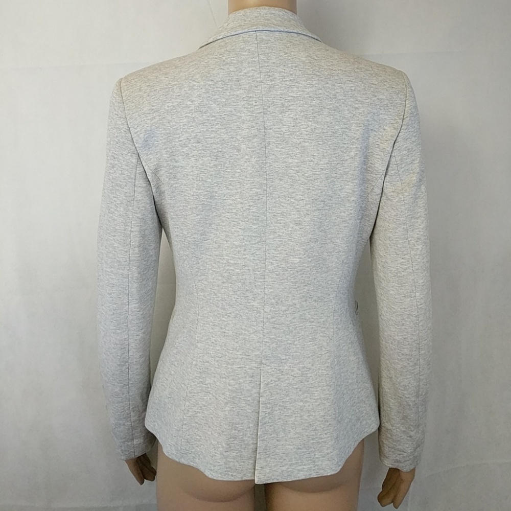 Zara Basic Heathered Grey Jacket Xs - image 4